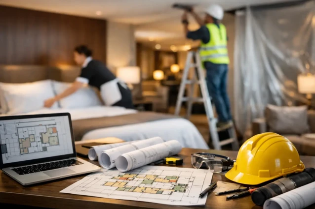 Planifier rénovation hôtel sans fermeture