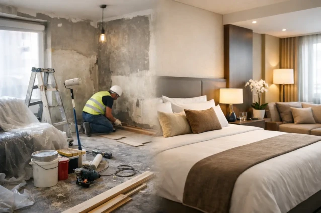 Rénovation partielle ou complète d’hôtel ?
